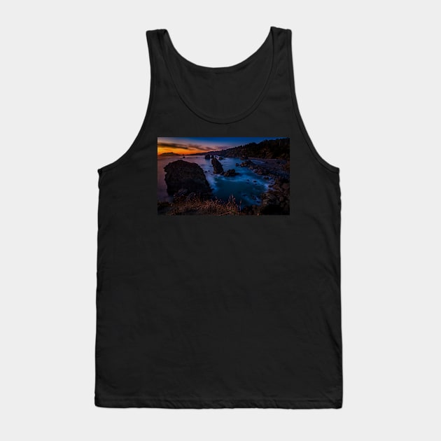 Sunset at a Rocky Northern California Beach Tank Top by JeffreySchwartz